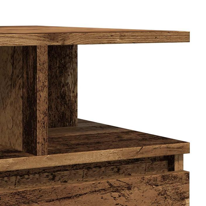 Table basse vieux bois 90x49x45 cm bois d'ingénierie - Photo n°8