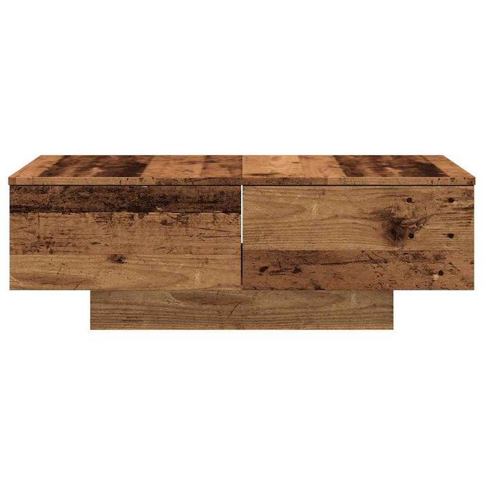 Table basse vieux bois 90x60x31 cm bois d'ingénierie - Photo n°4