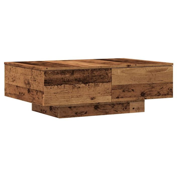 Table basse vieux bois 90x60x31 cm bois d'ingénierie - Photo n°6