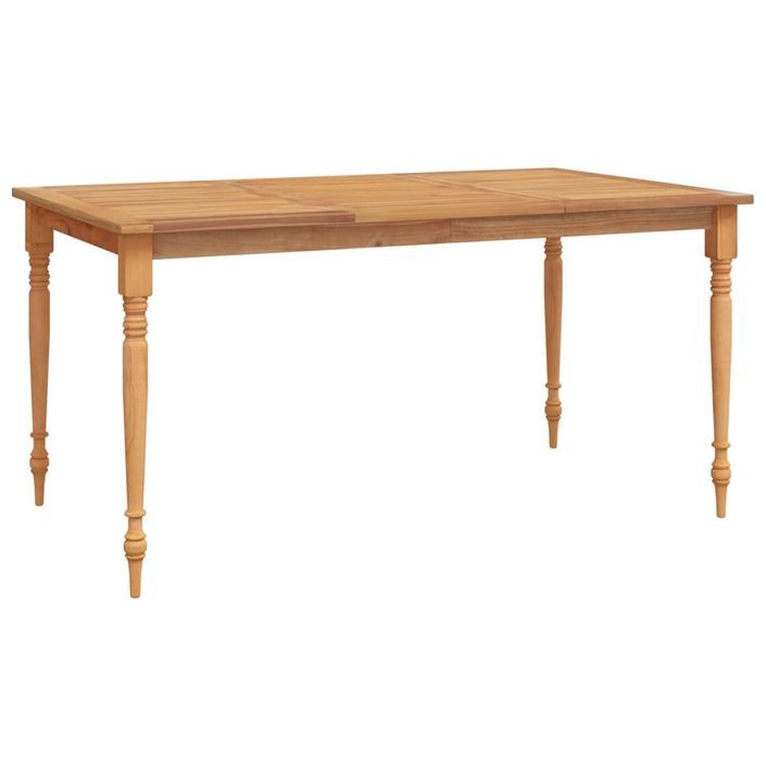 Table Batavia 150x90x75 cm Bois de teck solide - Photo n°1