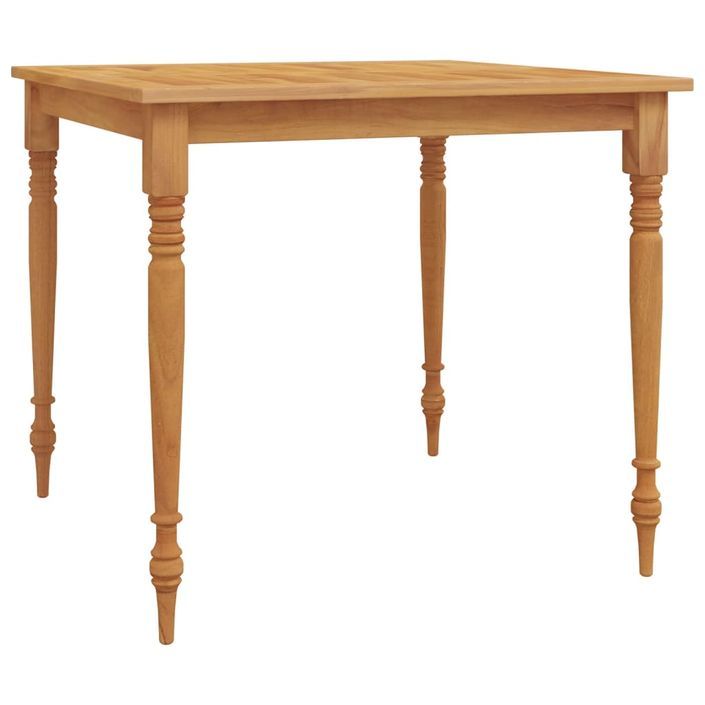 Table Batavia 85x85x75 cm Bois de teck solide - Photo n°1