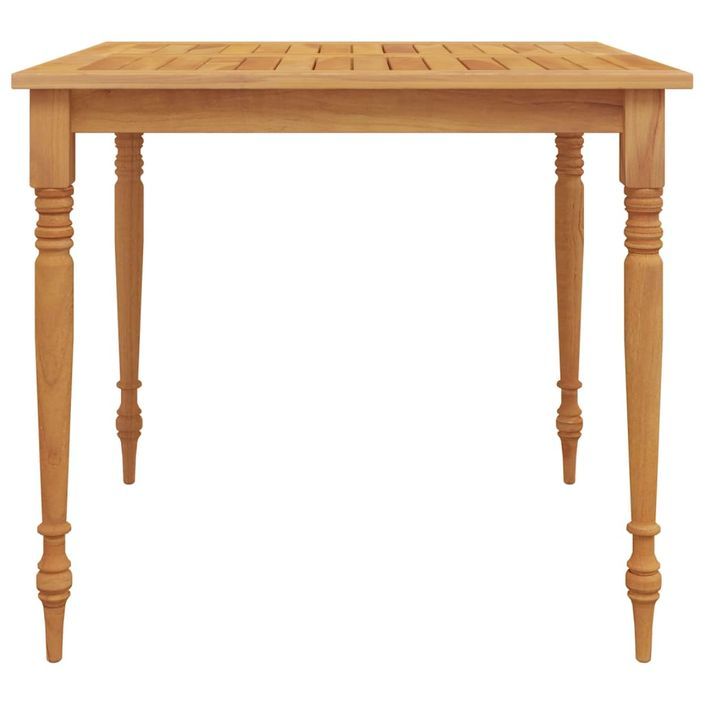 Table Batavia 85x85x75 cm Bois de teck solide - Photo n°3