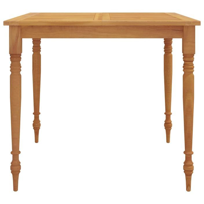 Table Batavia 85x85x75 cm Bois de teck solide - Photo n°4