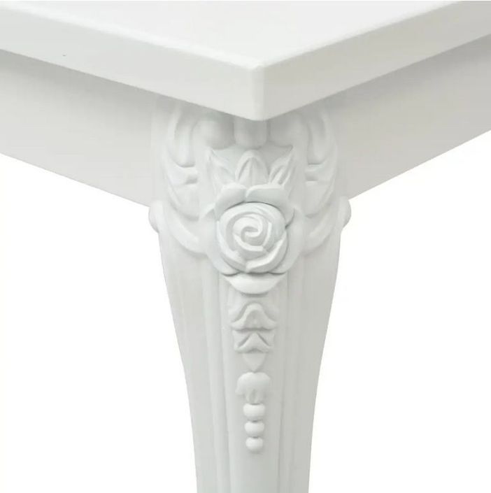 Table bois et pieds plastique blanc Pomme 116 cm - Photo n°3