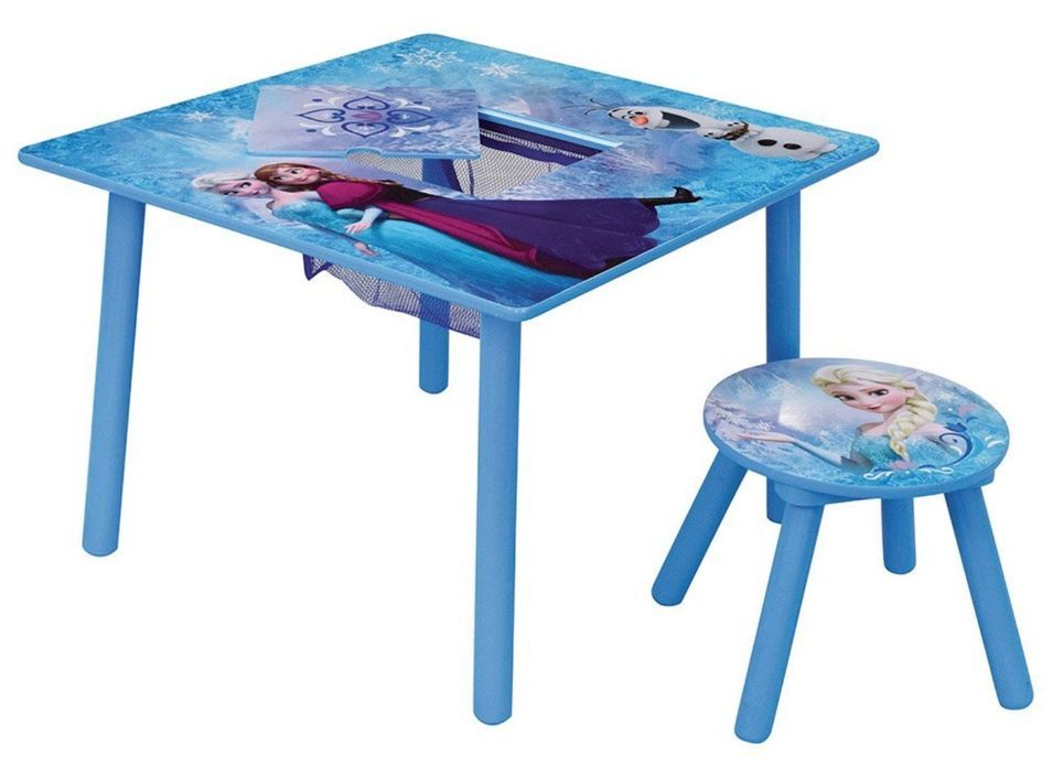 Table carrée et 1 chaise Reine des neiges Disney - Photo n°1