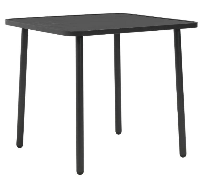 Table carrée et 2 chaises de jardin métal gris Pretty - Photo n°6