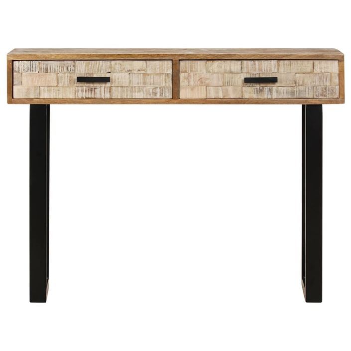 Table console 100x30x75 cm Bois de manguier massif - Photo n°2