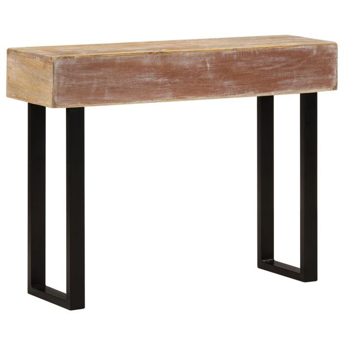 Table console 100x30x75 cm Bois de manguier massif - Photo n°4