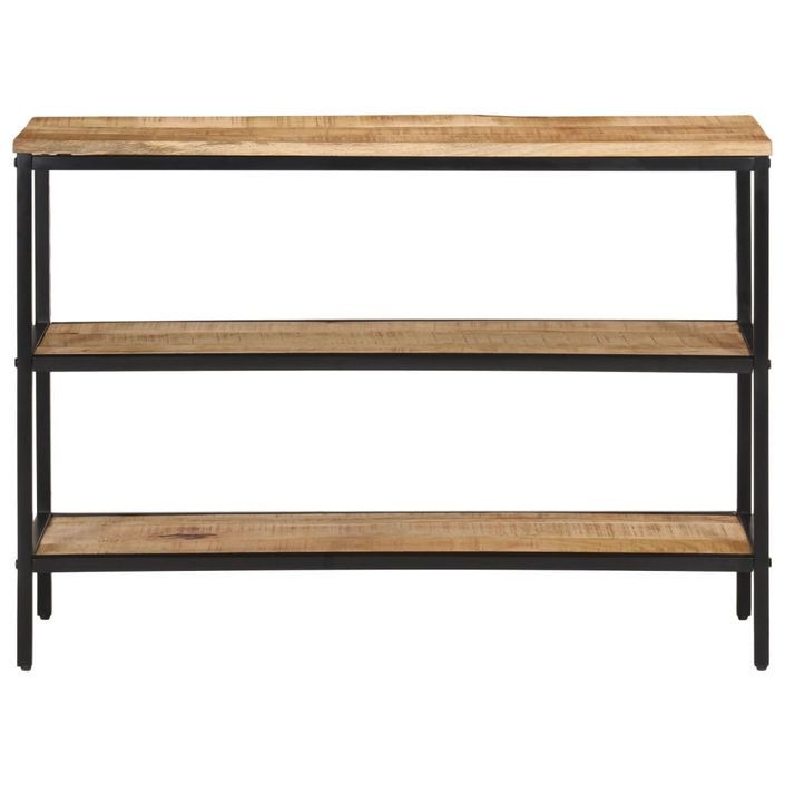 Table console 100x35x70 cm bois de manguier massif brut - Photo n°2