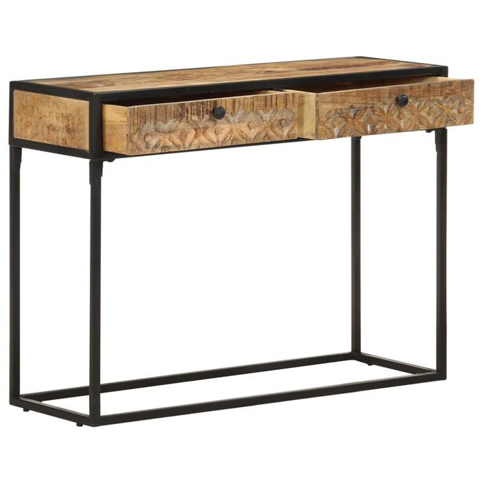 Table console 100x35x75 cm Bois de manguier massif 2 - Photo n°3