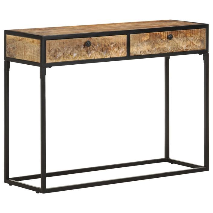 Table console 100x35x75 cm Bois de manguier massif 2 - Photo n°9