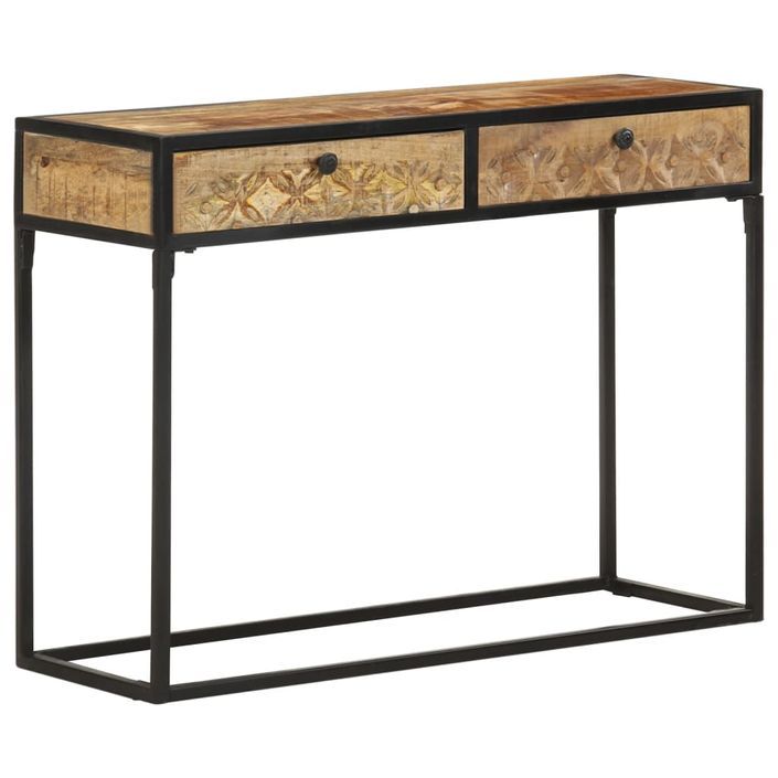 Table console 100x35x75 cm Bois de manguier massif 2 - Photo n°10