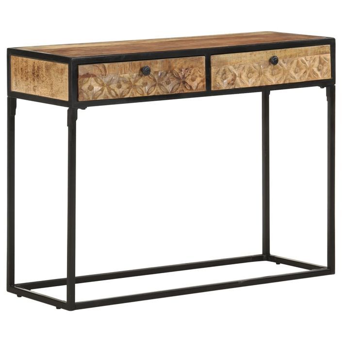 Table console 100x35x75 cm Bois de manguier massif 2 - Photo n°11