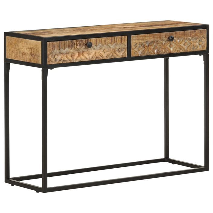 Table console 100x35x75 cm Bois de manguier massif 2 - Photo n°12