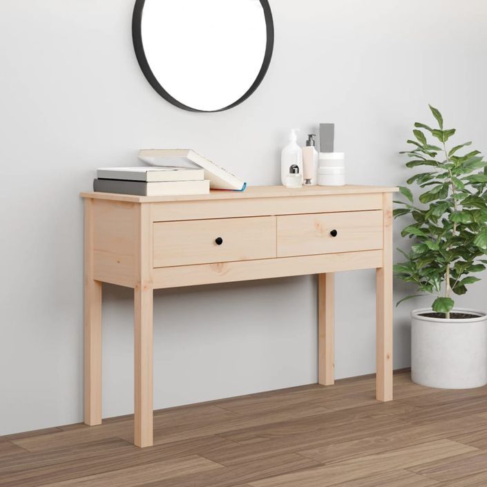 Table console 100x35x75 cm Bois massif de pin - Photo n°1