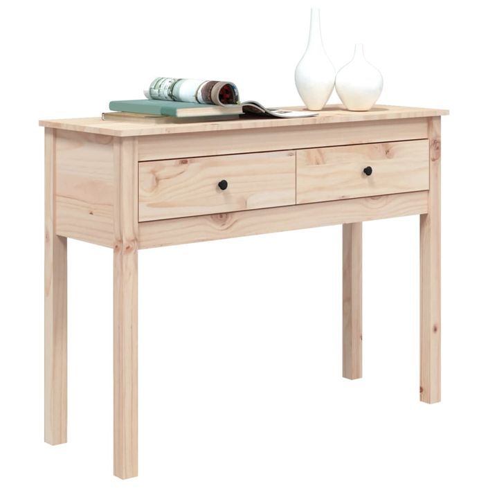 Table console 100x35x75 cm Bois massif de pin - Photo n°4