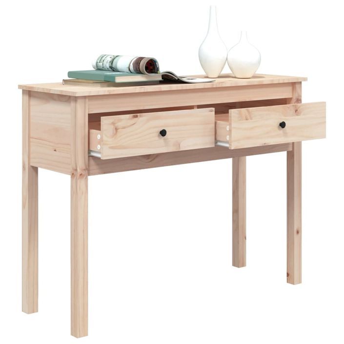 Table console 100x35x75 cm Bois massif de pin - Photo n°5