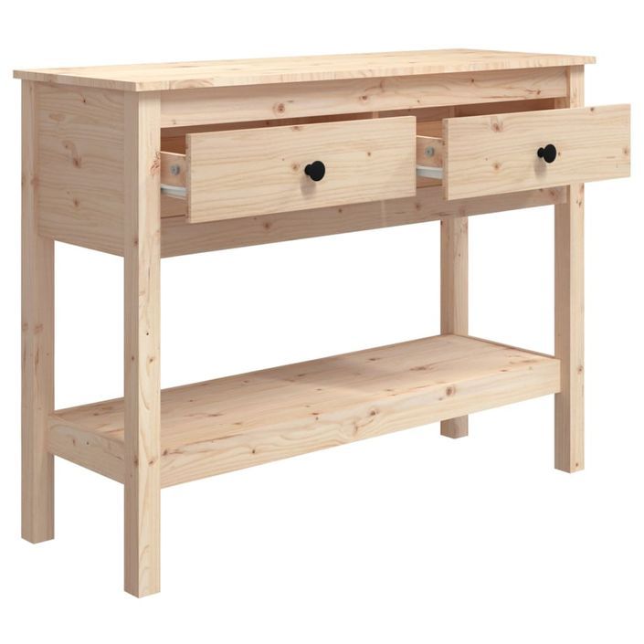 Table console 100x35x75 cm Bois massif de pin - Photo n°7