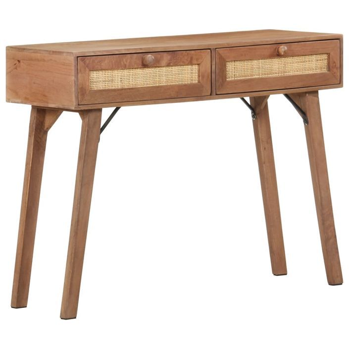 Table console 100x35x76 cm Bois de manguier massif - Photo n°1