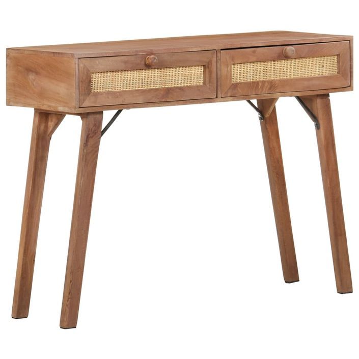 Table console 100x35x76 cm Bois de manguier massif - Photo n°9