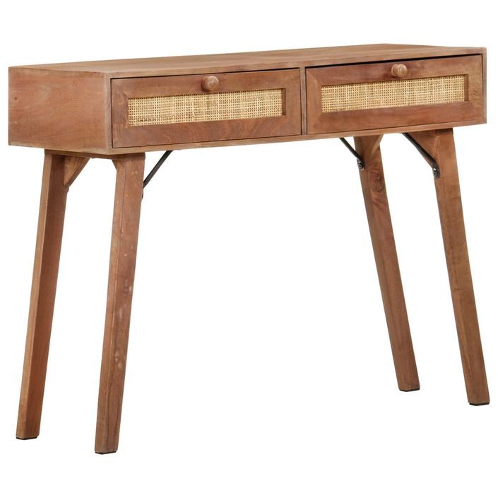 Table console 100x35x76 cm Bois de manguier massif - Photo n°10