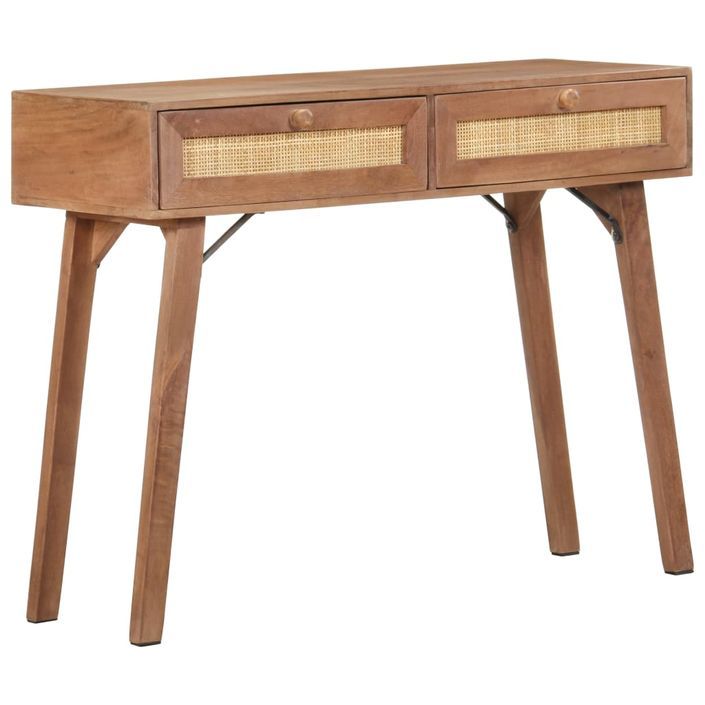 Table console 100x35x76 cm Bois de manguier massif - Photo n°12