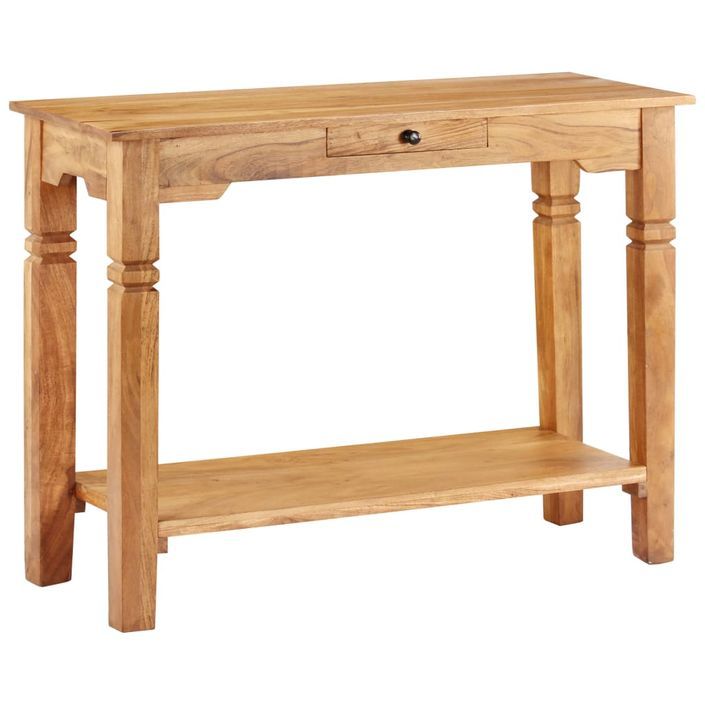 Table console 100x40x76 cm Bois d'acacia massif - Photo n°10