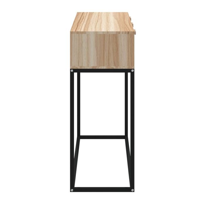 Table console 105x30x75 cm bois d'ingénierie et fer - Photo n°6