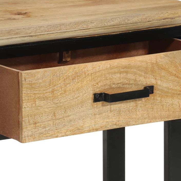 Table console 110x30x75 cm bois de manguier massif brut - Photo n°7