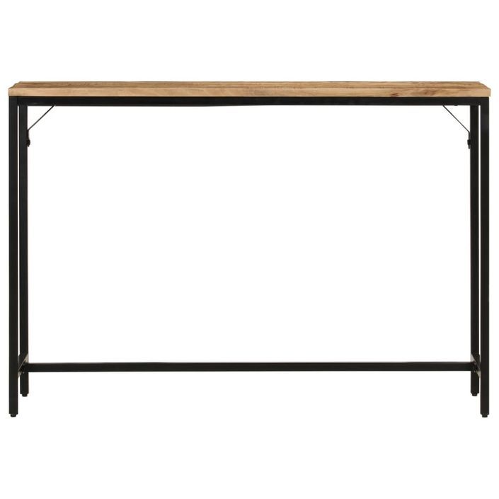 Table console 110x30x75 cm bois de manguier massif brut et fer - Photo n°2
