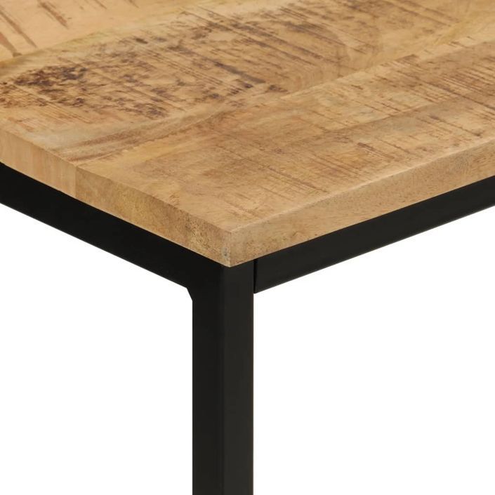 Table console 110x30x75 cm bois de manguier massif brut et fer - Photo n°4