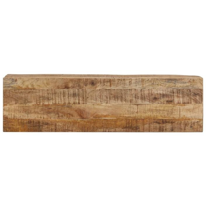 Table console 110x30x75 cm bois de manguier massif brut et fer - Photo n°4