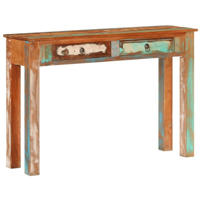 Table console 110x30x75 cm bois massif de récupération - Photo n°11