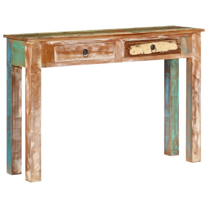 Table console 110x30x75 cm bois massif de récupération - Photo n°12