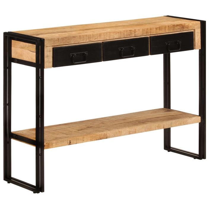 Table console 110x30x76 cm Bois de manguier solide - Photo n°8