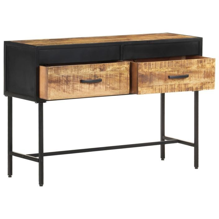 Table console 110x35x75 cm Bois de manguier brut - Photo n°5