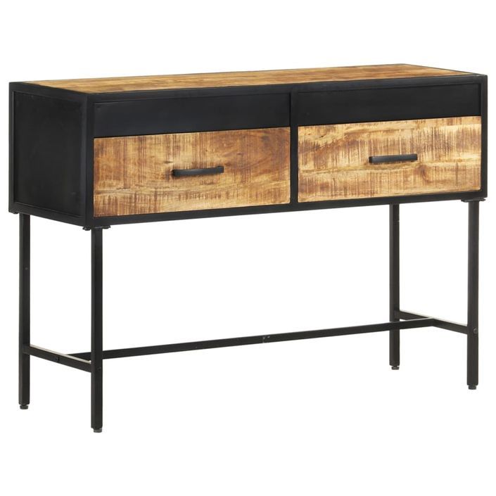 Table console 110x35x75 cm Bois de manguier brut - Photo n°8