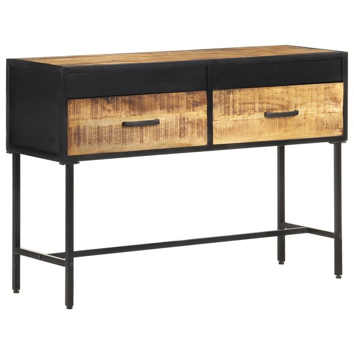 Table console 110x35x75 cm Bois de manguier brut - Photo n°10