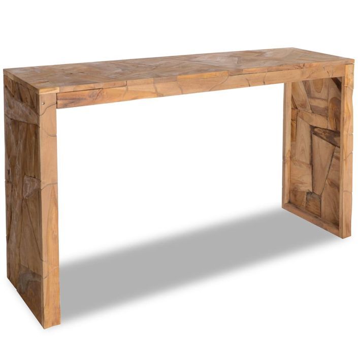 Table console 110x35x75 cm Bois de teck solide - Photo n°1