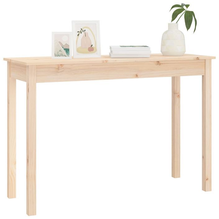 Table console 110x40x75 cm Bois massif de pin - Photo n°4