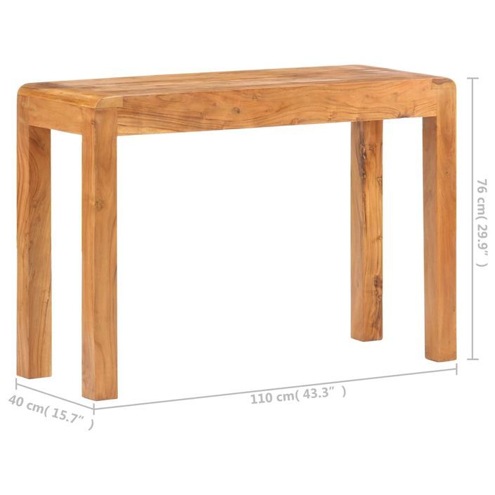 Table console 110x40x76 cm Bois d'acacia massif - Photo n°7