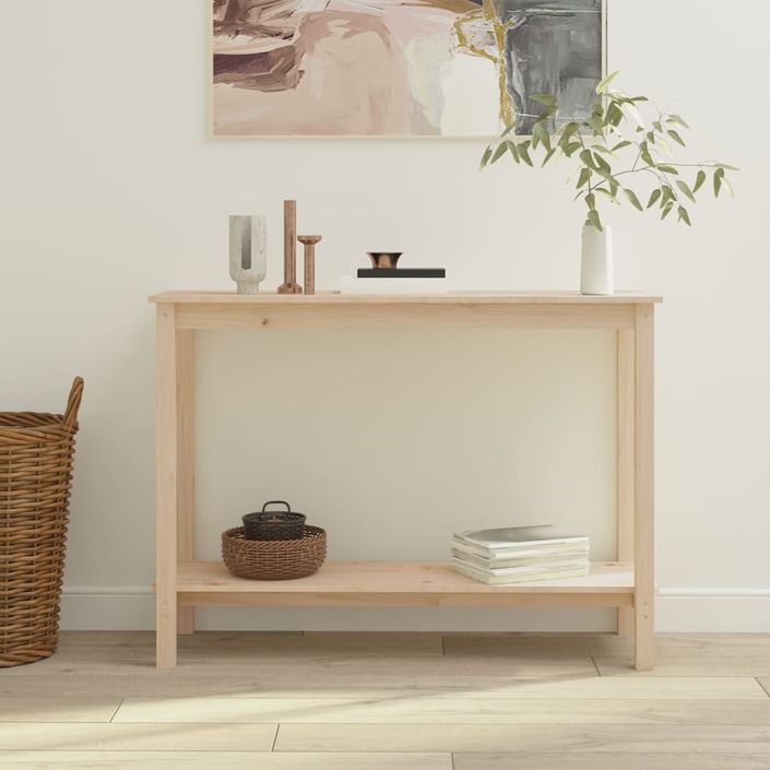 Table console 110x40x80 cm Bois massif de pin - Photo n°1