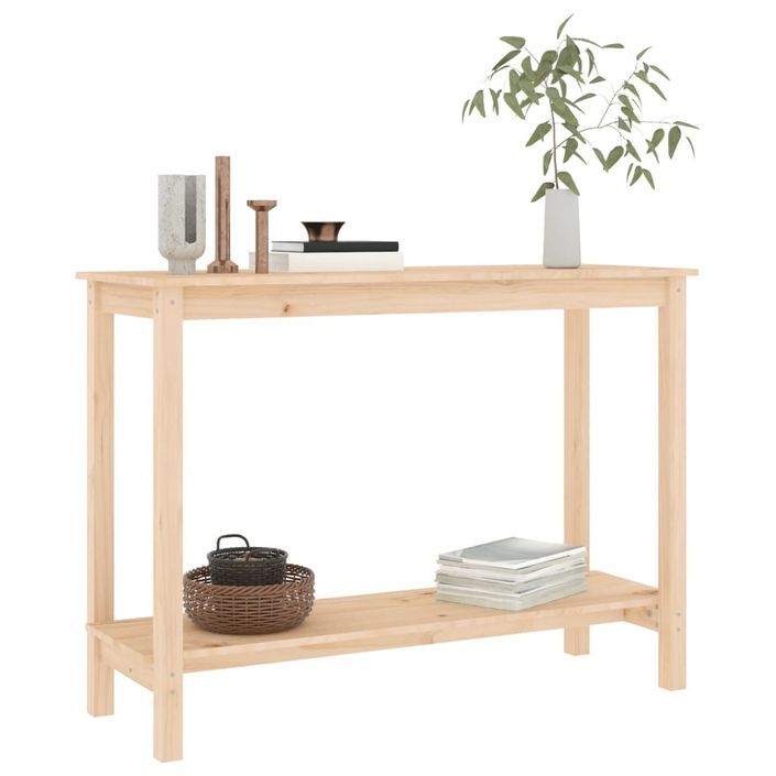 Table console 110x40x80 cm Bois massif de pin - Photo n°6