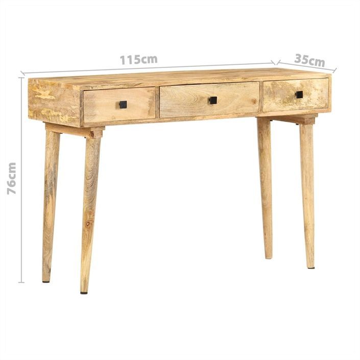 Table console 115x35x76 cm Bois de manguier massif 2 - Photo n°9