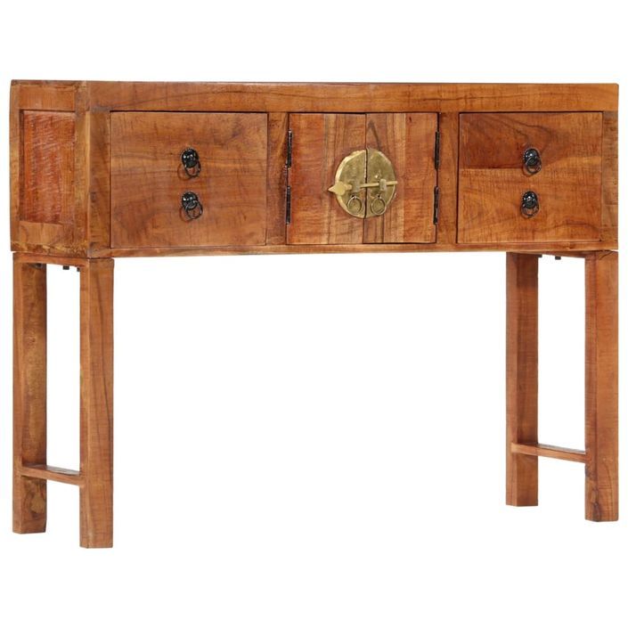 Table console 120x32x80 cm bois massif d'acacia - Photo n°1