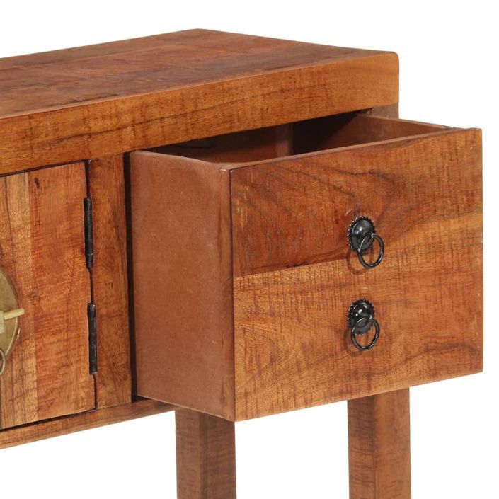Table console 120x32x80 cm bois massif d'acacia - Photo n°7