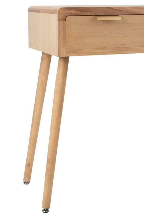 Table console 3 tiroirs bois naturel Joella L 117.5 cm - Photo n°6