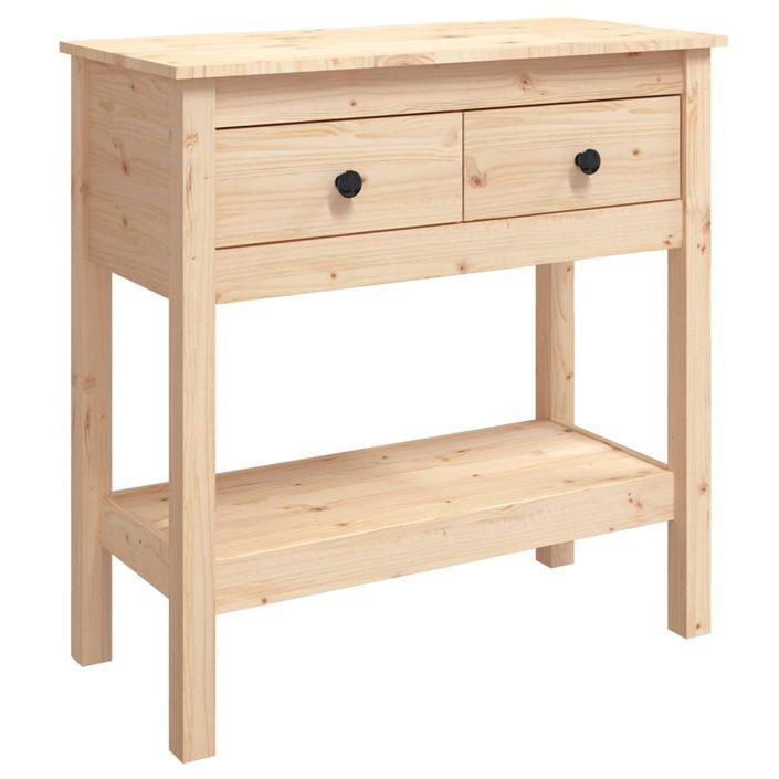 Table console 75x35x75 cm Bois massif de pin - Photo n°2