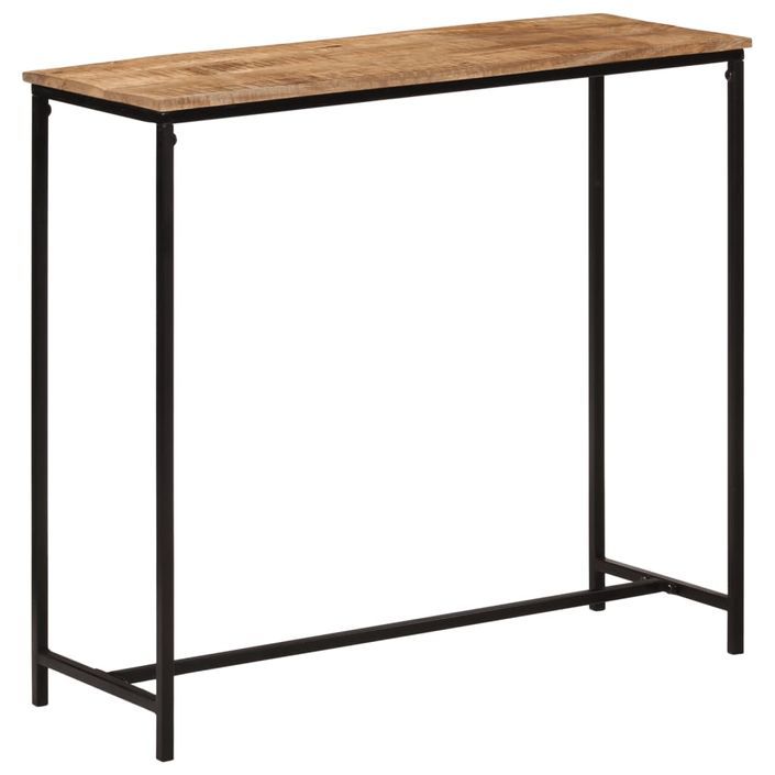 Table console 80x30x74 cm bois massif de manguier et fer - Photo n°1