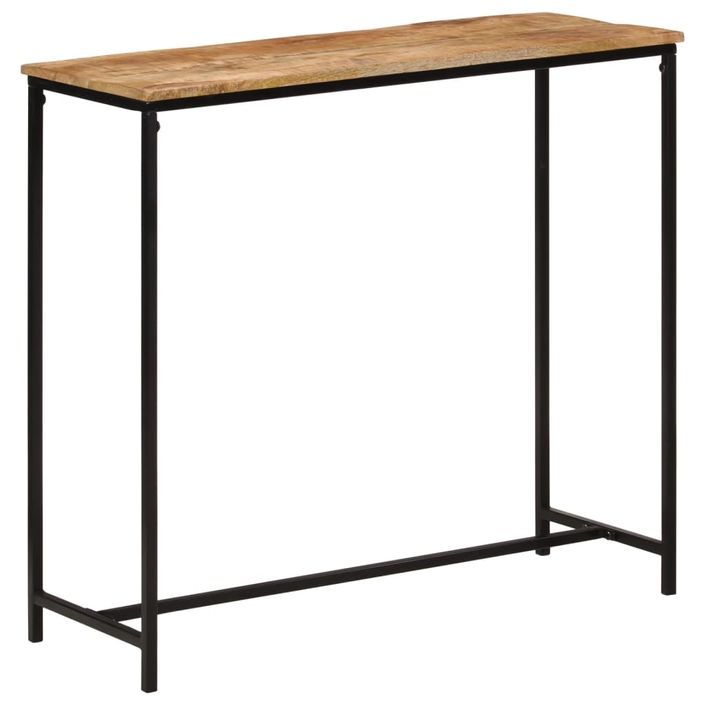 Table console 80x30x74 cm bois massif de manguier et fer - Photo n°9